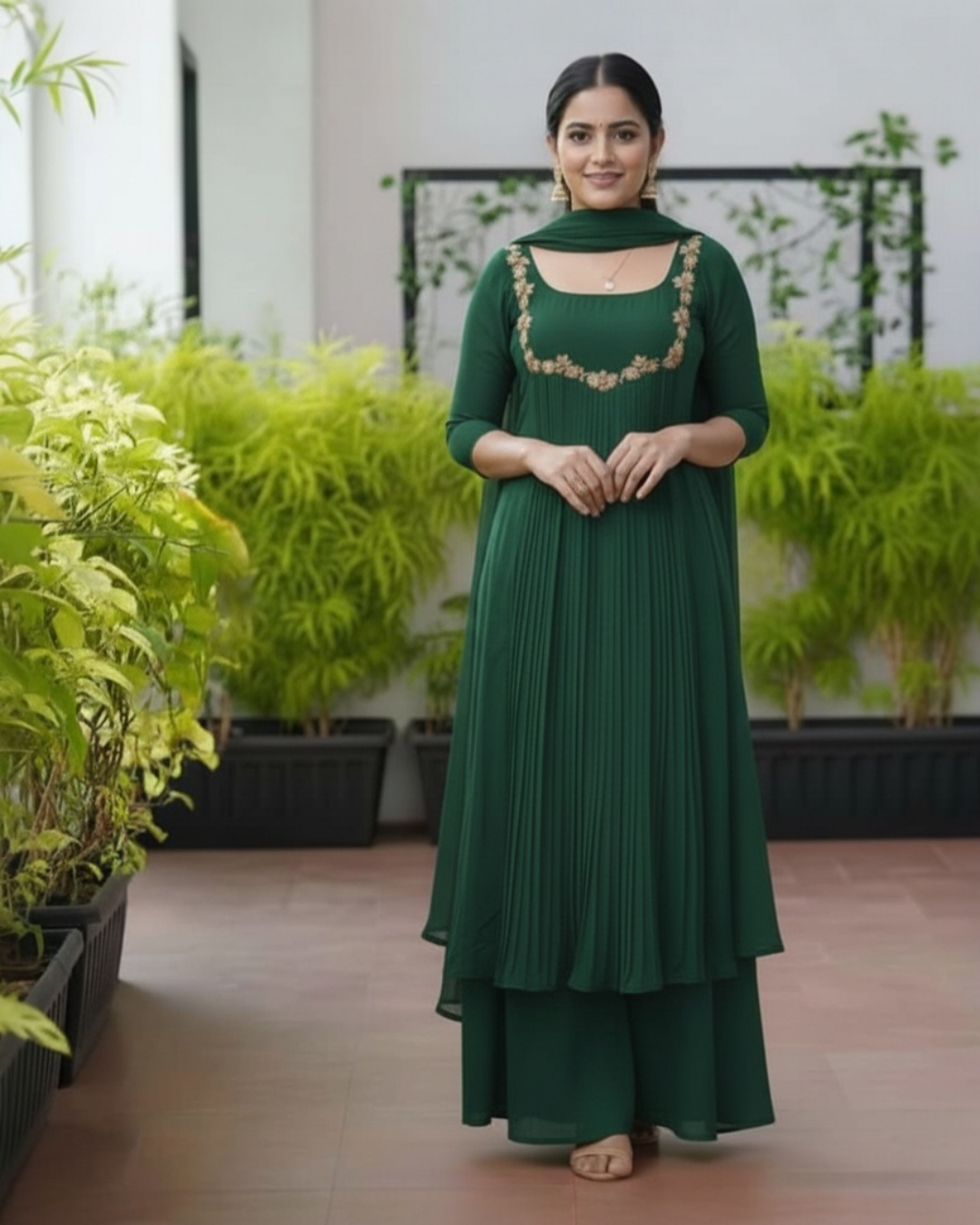 Beautiful Georgette Set with palazzo pant (Delivery in 15-18 days )