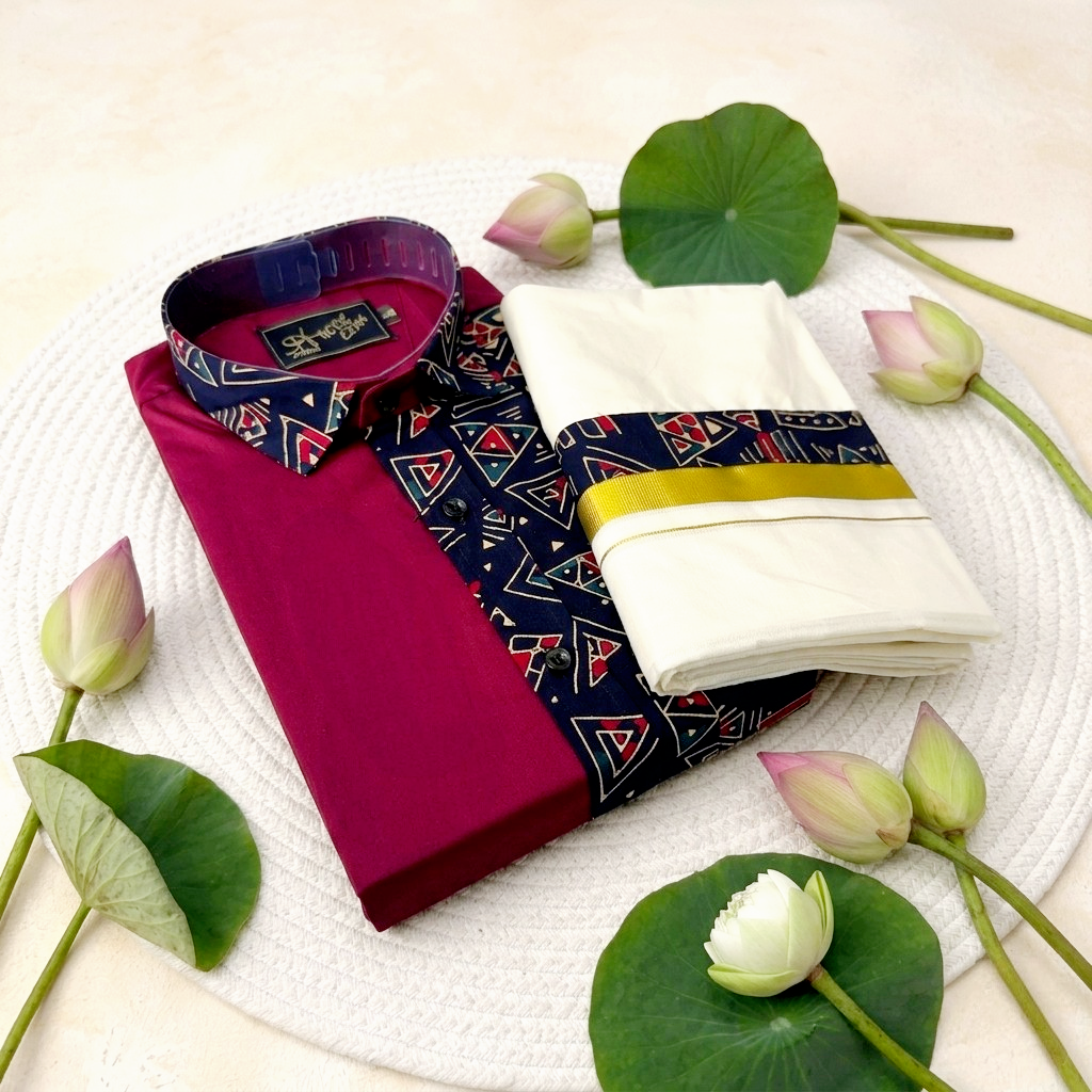 Man's cotton shirt and Dhoti