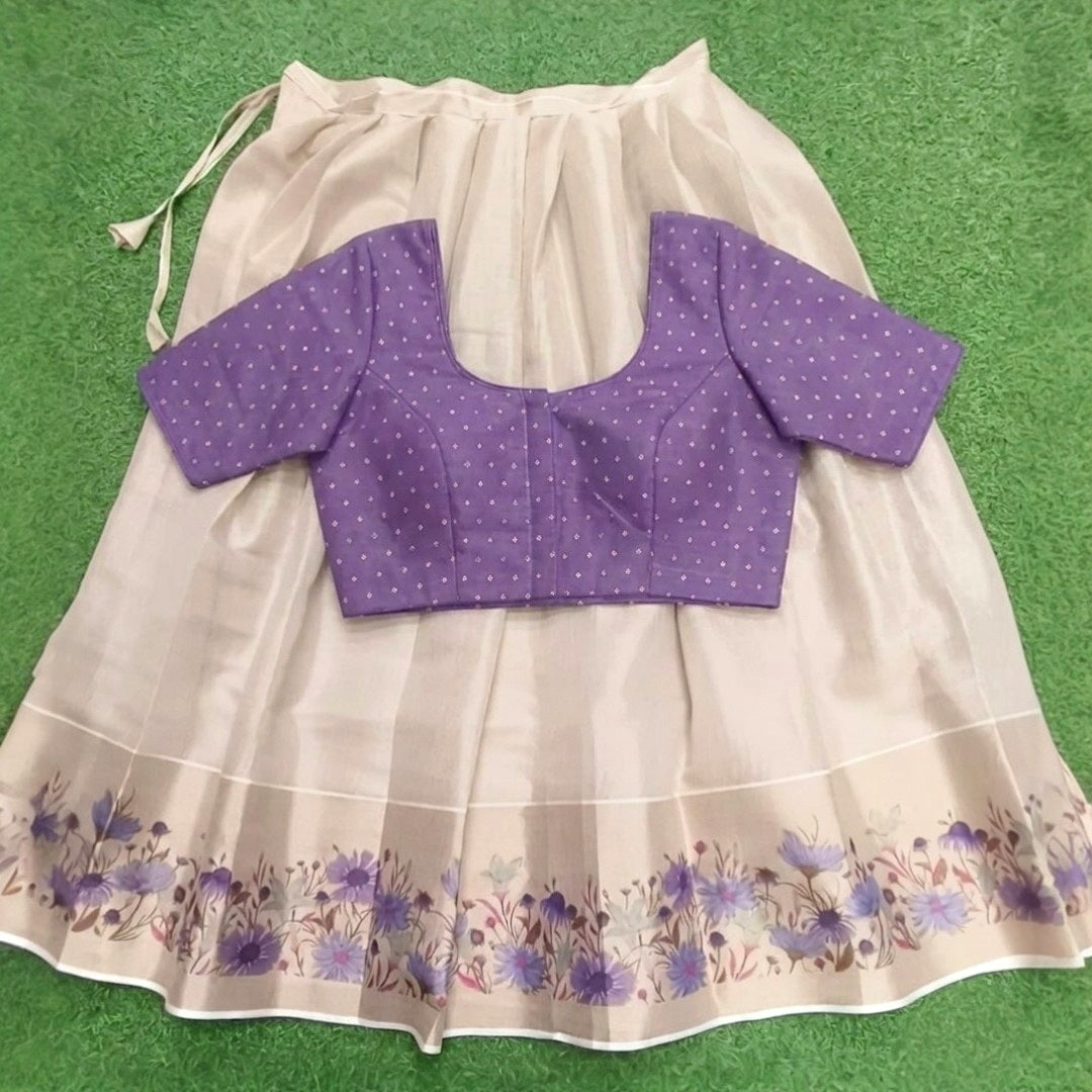 Beautiful Traditional Dhavani set (Delivery in 25-30working days)