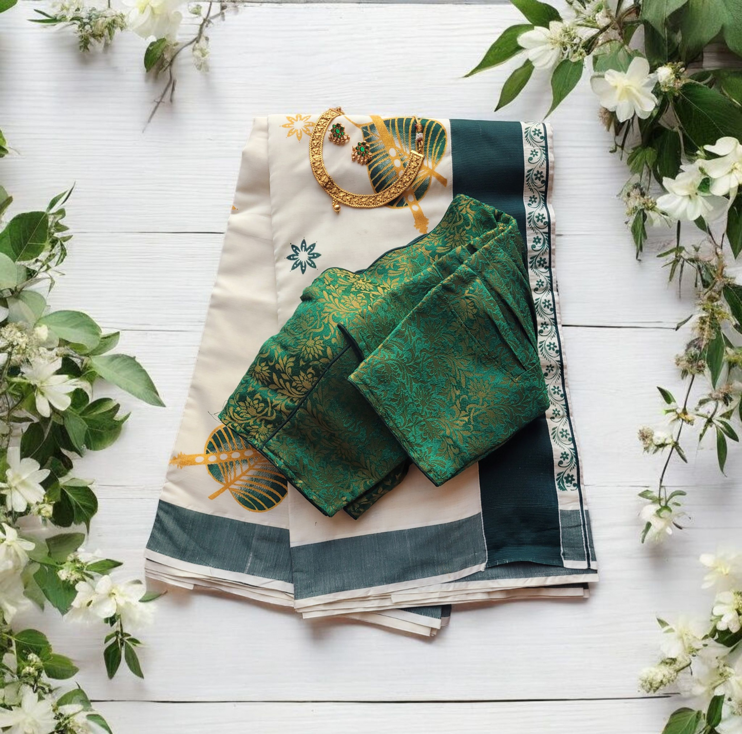 Setsaree with Stitched blouse