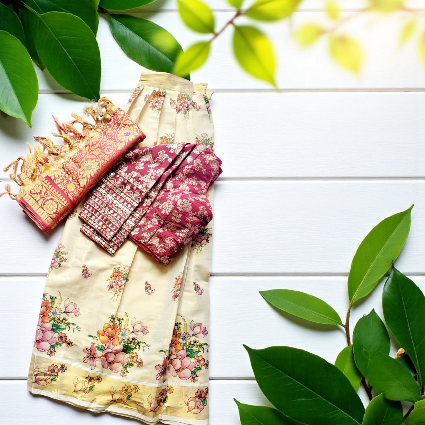 Readystitched Dhavani Set (Delivery in 3 -5 days )