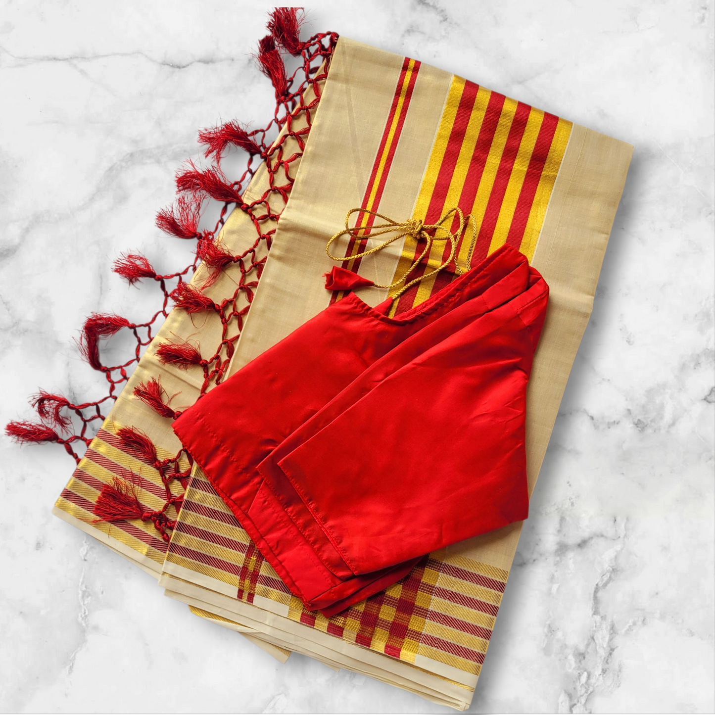 Set saree with stitched blouse (Delivery in 3-5 days)