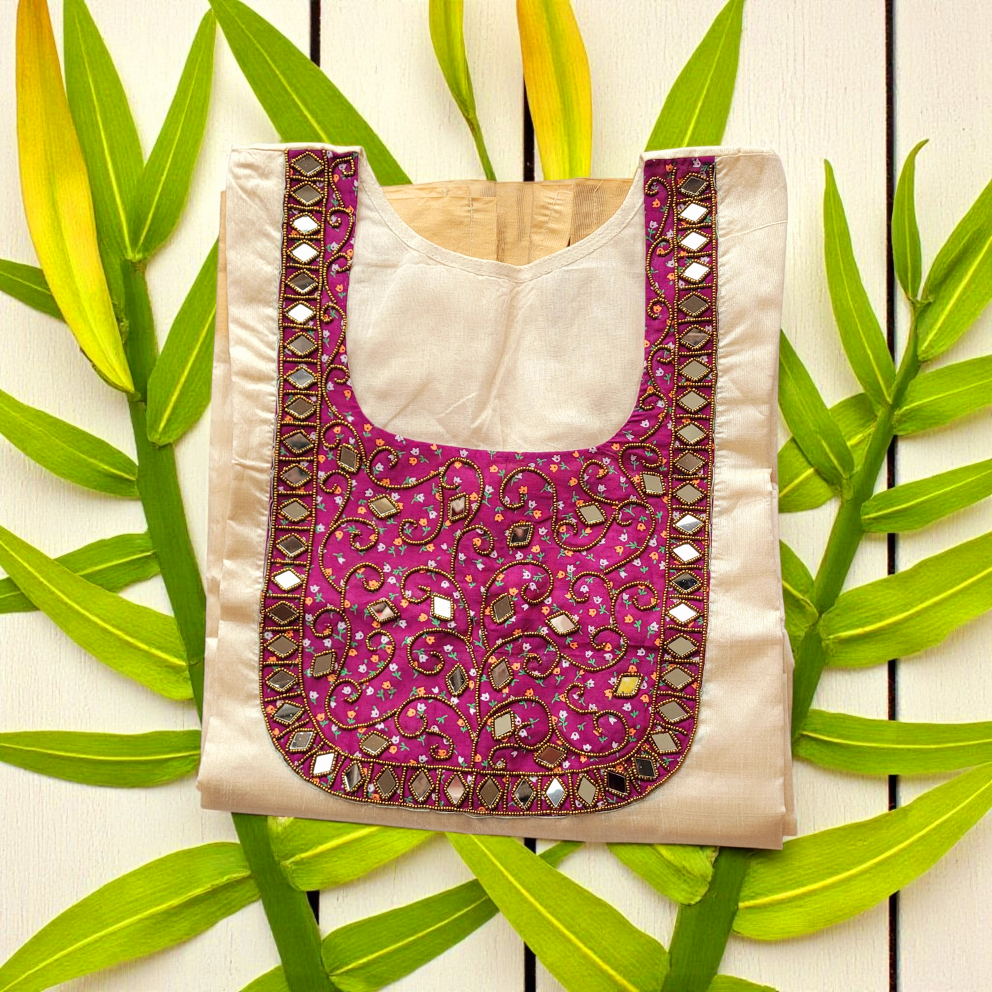 Tissue silk kurti (Delivery in 3 to 5 days )