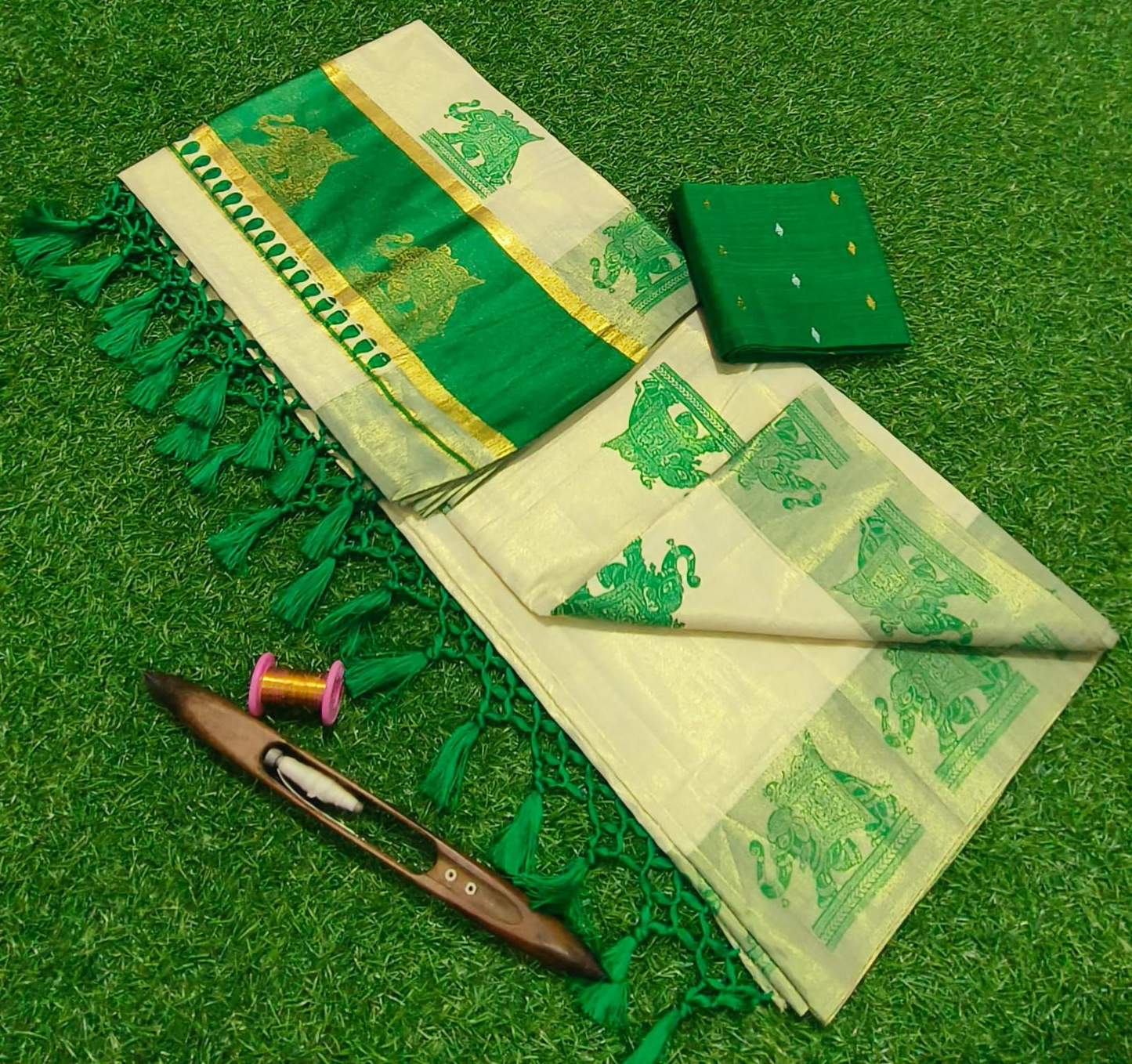 Pre order kerala Tissue silk set saree