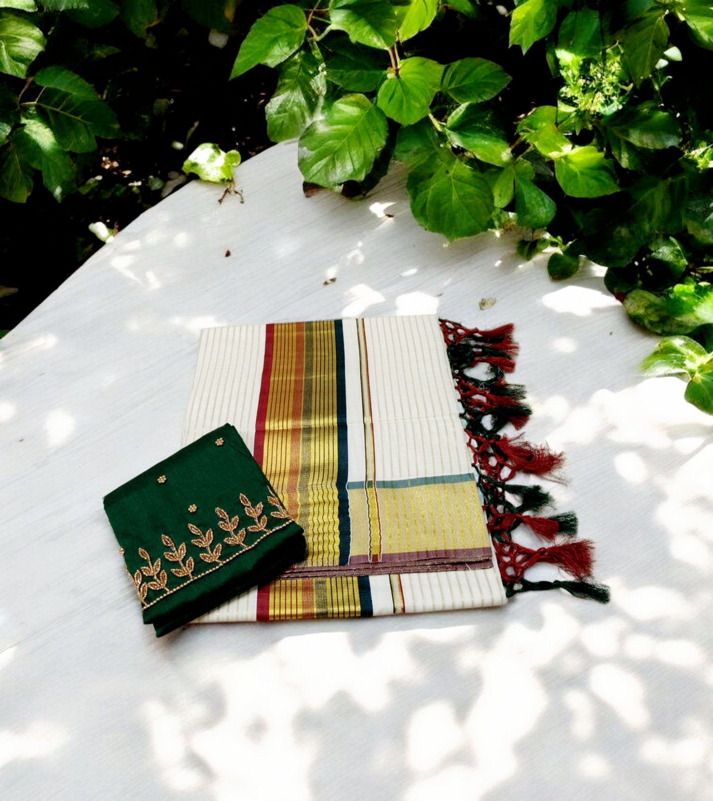 Pre order Tissue Silk kerala set saree