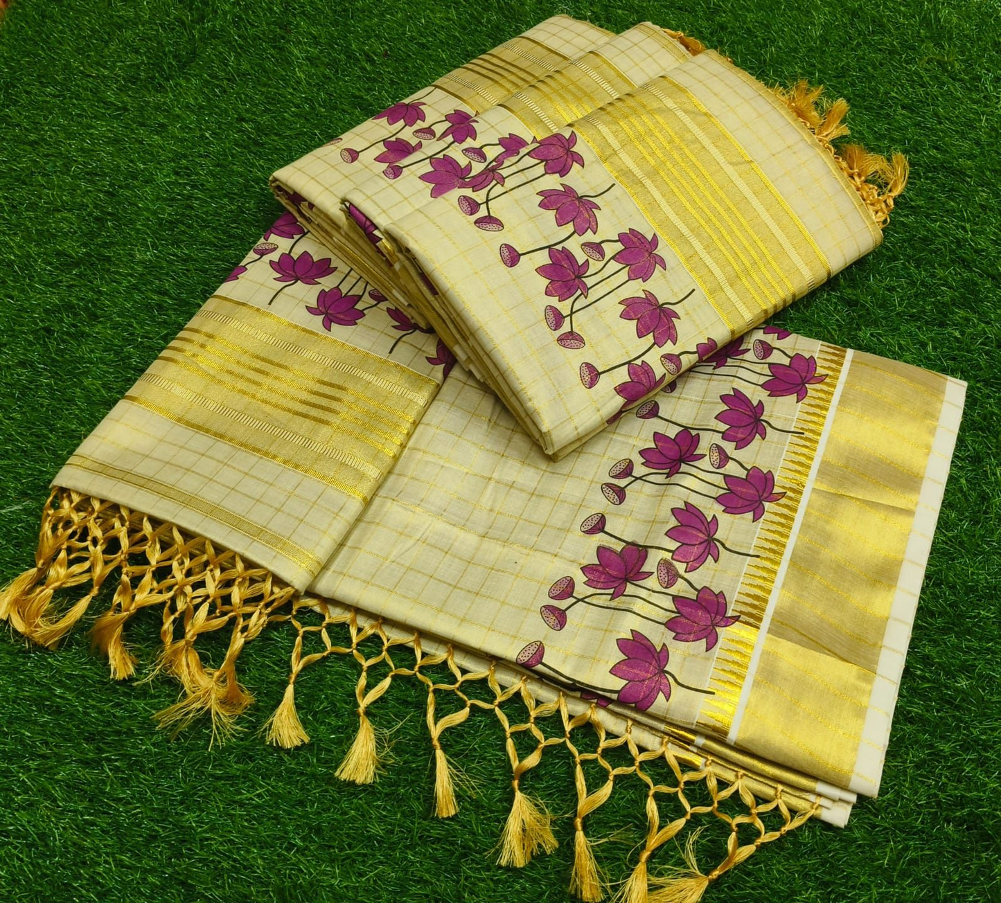 Pre order Tissue Silk kerala set saree