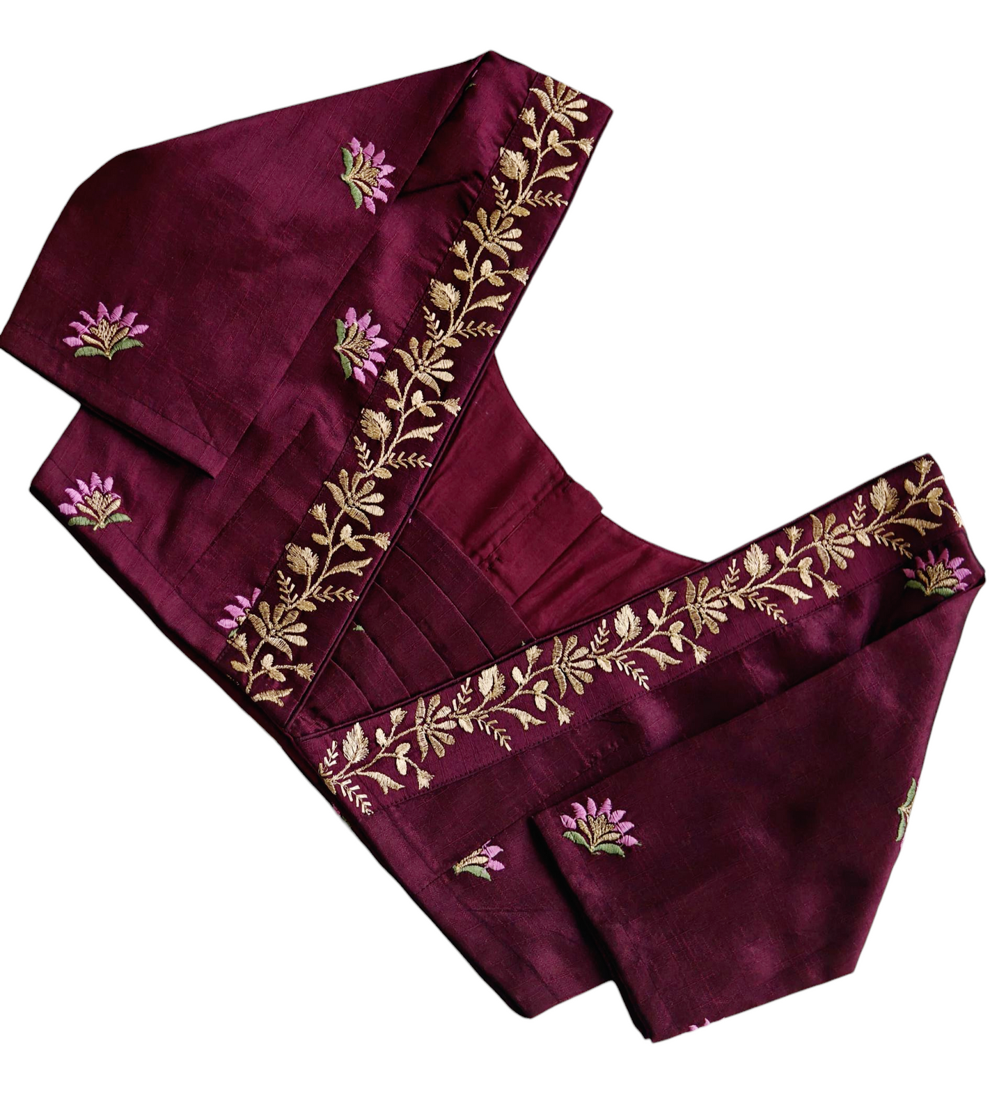 Kota Doriya Embroidered saree with blouse (Delivery in 20-25 working Days)