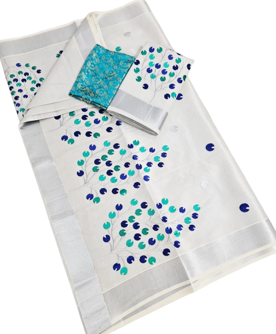 Tissue silk set saree (Delivery in 18-23working days)