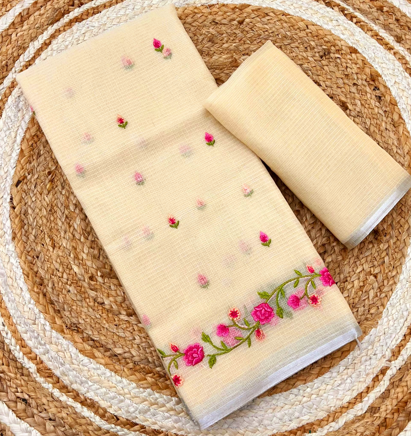 Kota Doriya Embroidered saree (Delivery in 18-23working days)