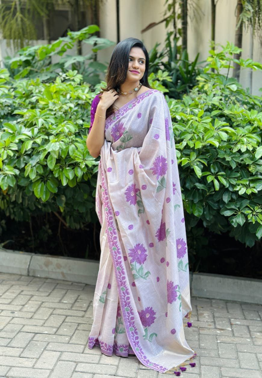 Saree with Stitched blouse (Delivery in 15-18days )
