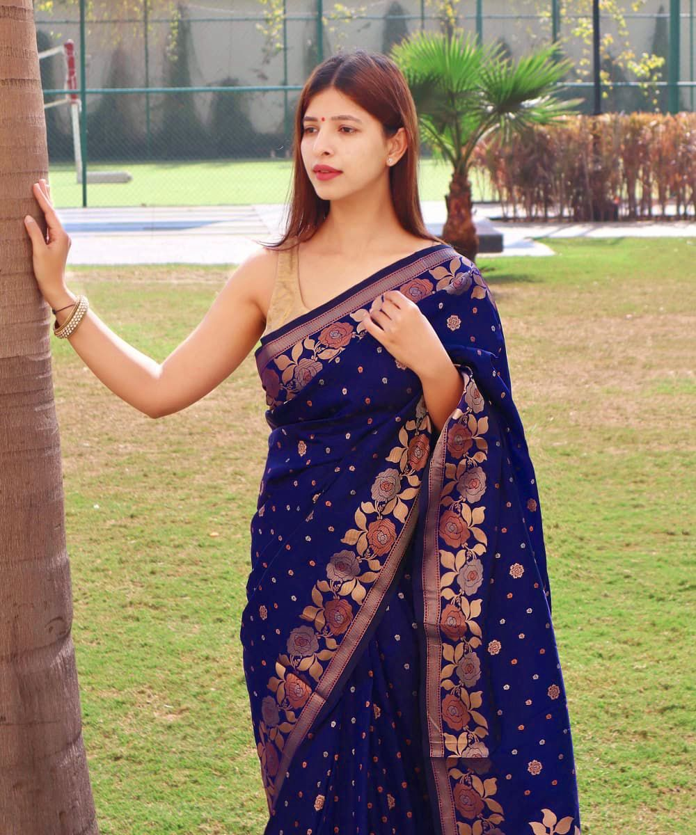Pure soft silk saree (Delivery in 15-18 days )