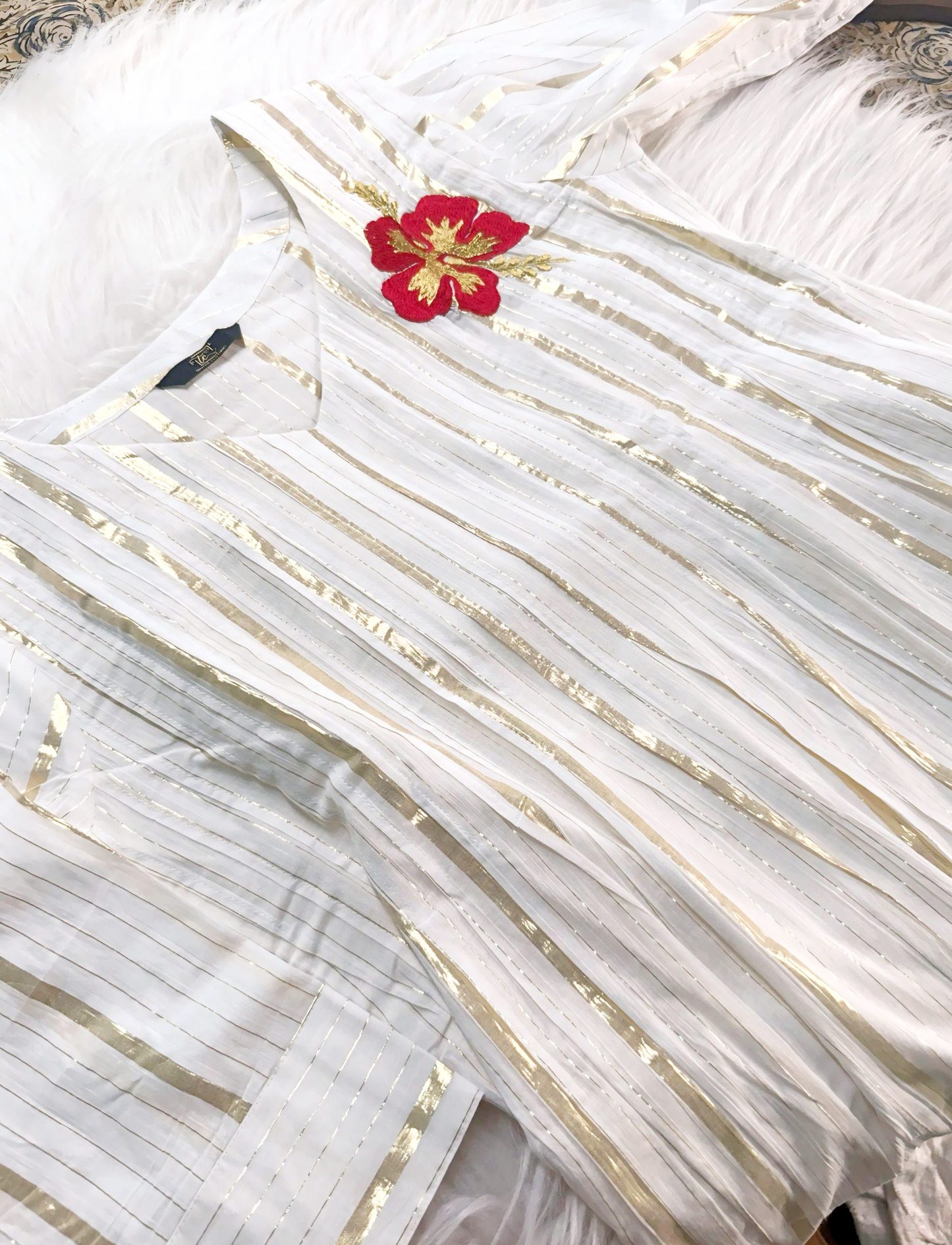 Tissue silk onam special kurti (Delivery in 10-15 days )