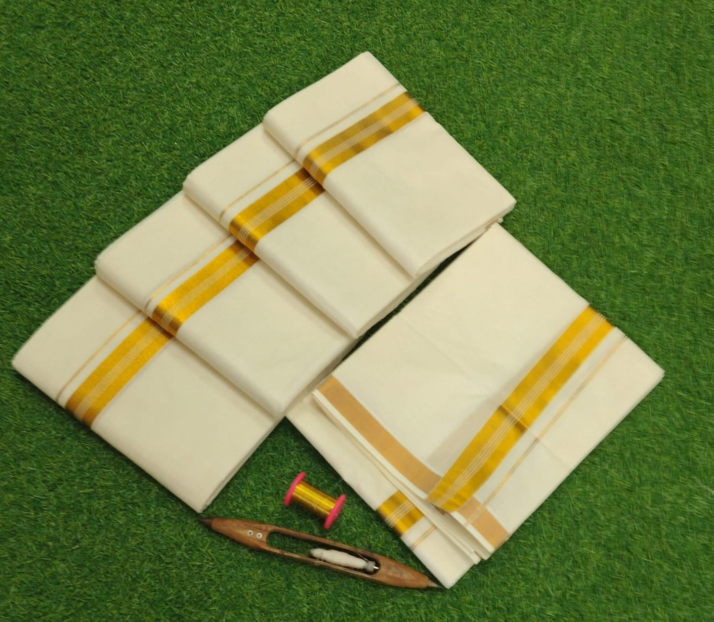 Men's Cotton Double Dhoti (Delivery in 20-25 working Days)