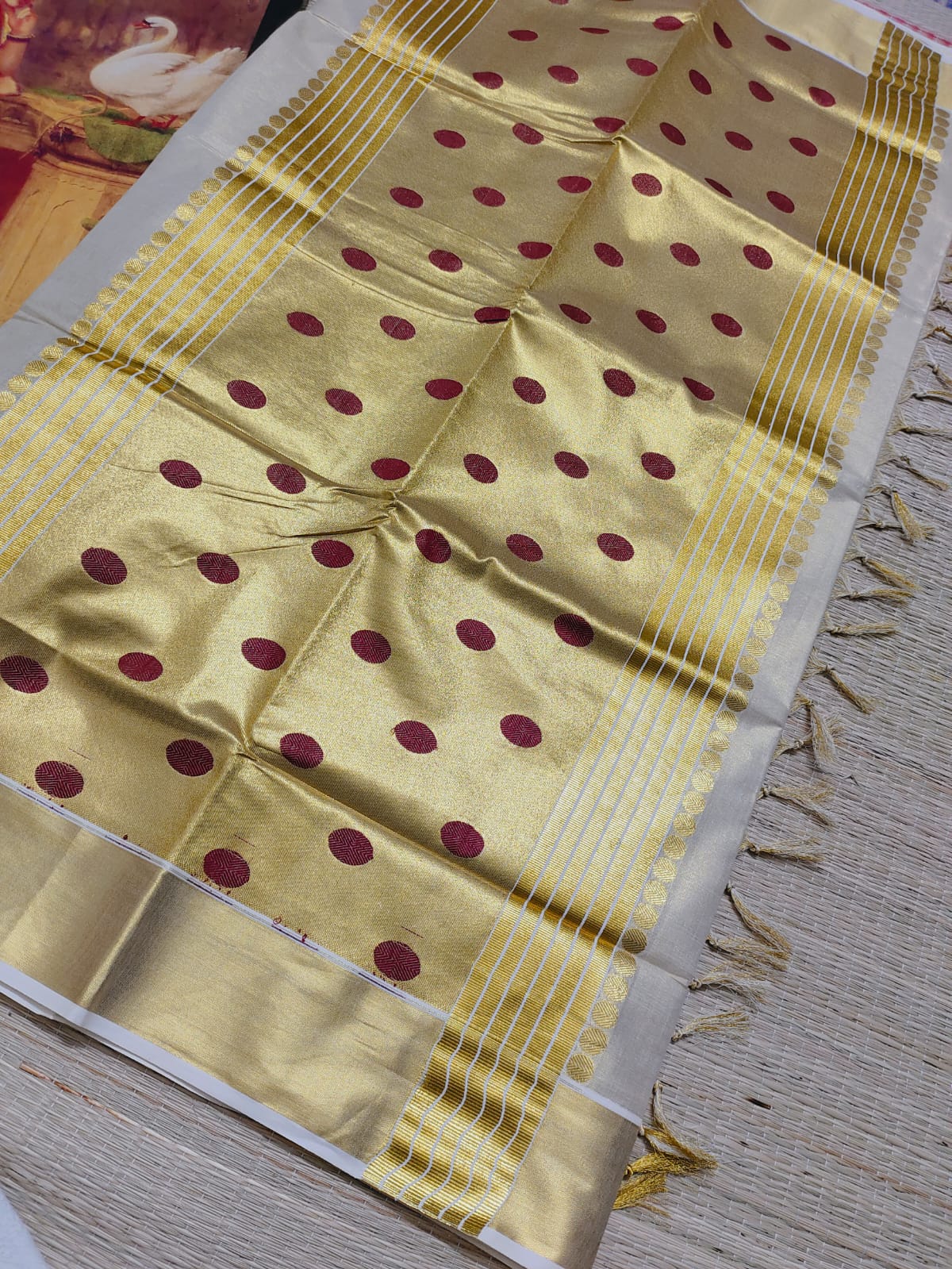 Onam Ready to wear set saree (Delivery in 23 to 25 days )