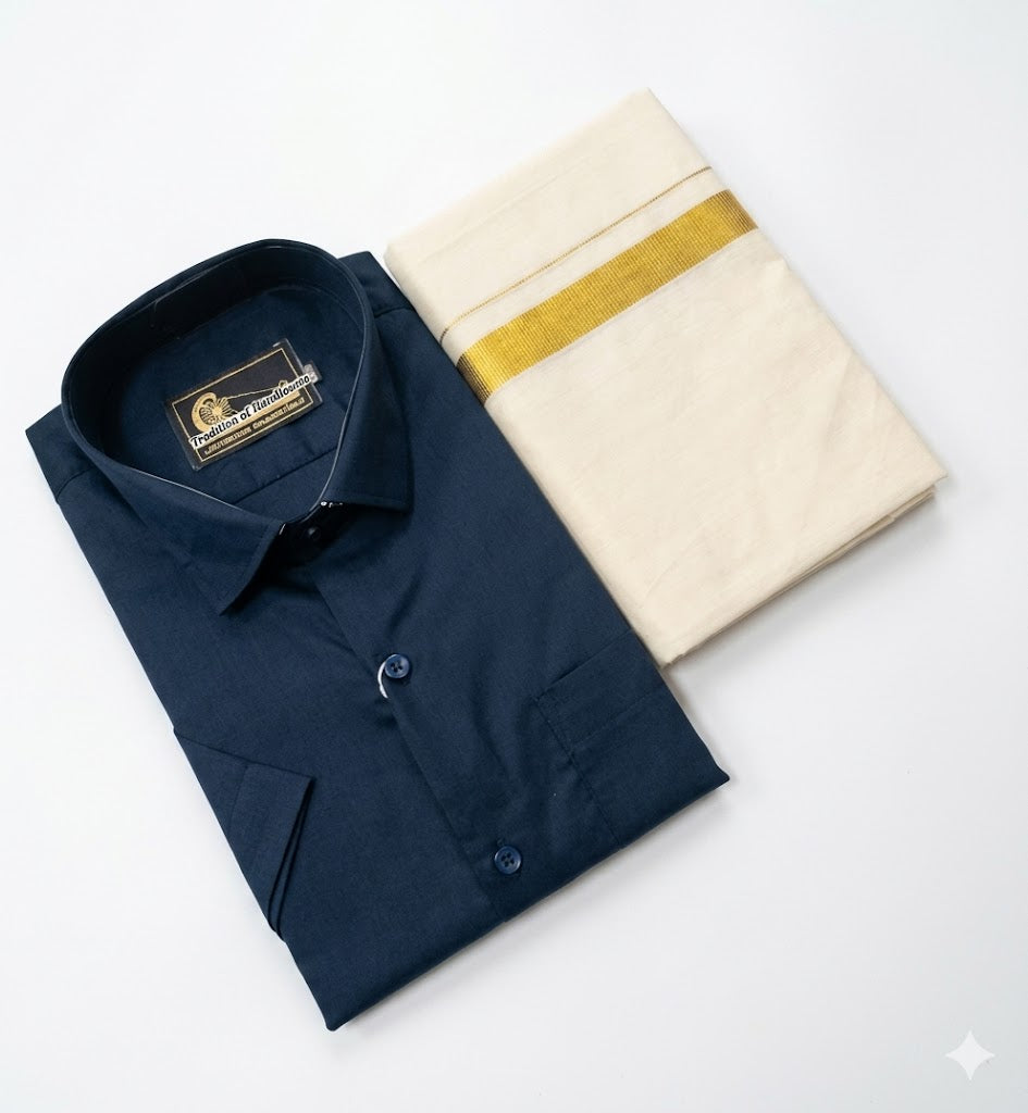 Pre Order: Men's cotton full sleeve shirt and Dhoti