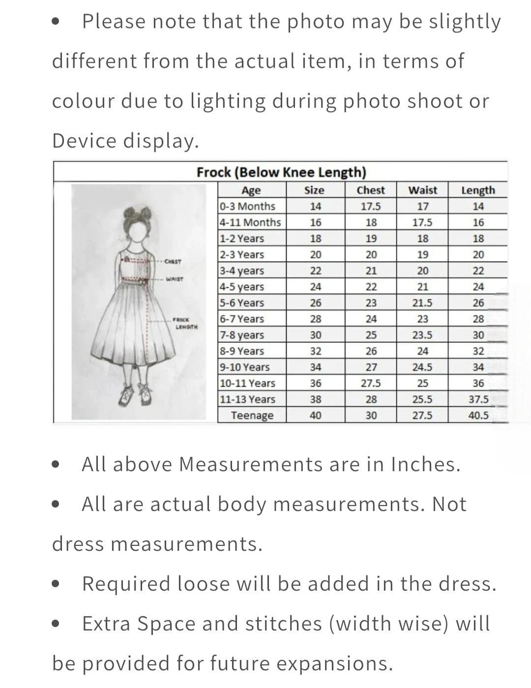 Kids Girls Frock (Delivery in 23-25days )
