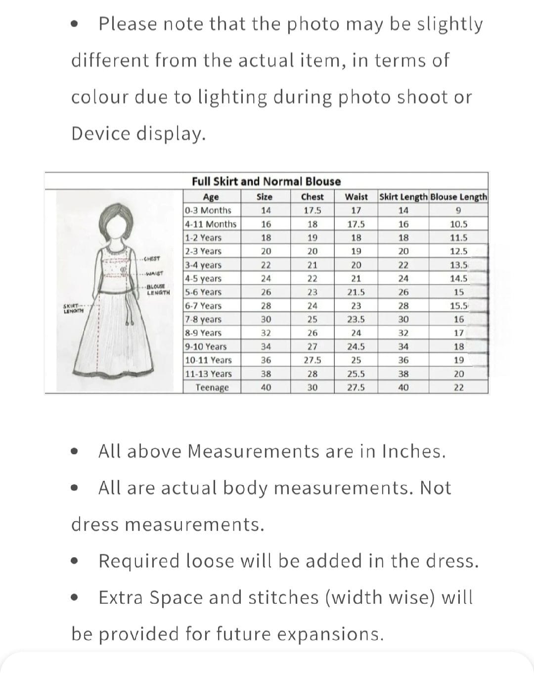 Kids Girls Skirt and Top (Delivery in 23-25 working days )