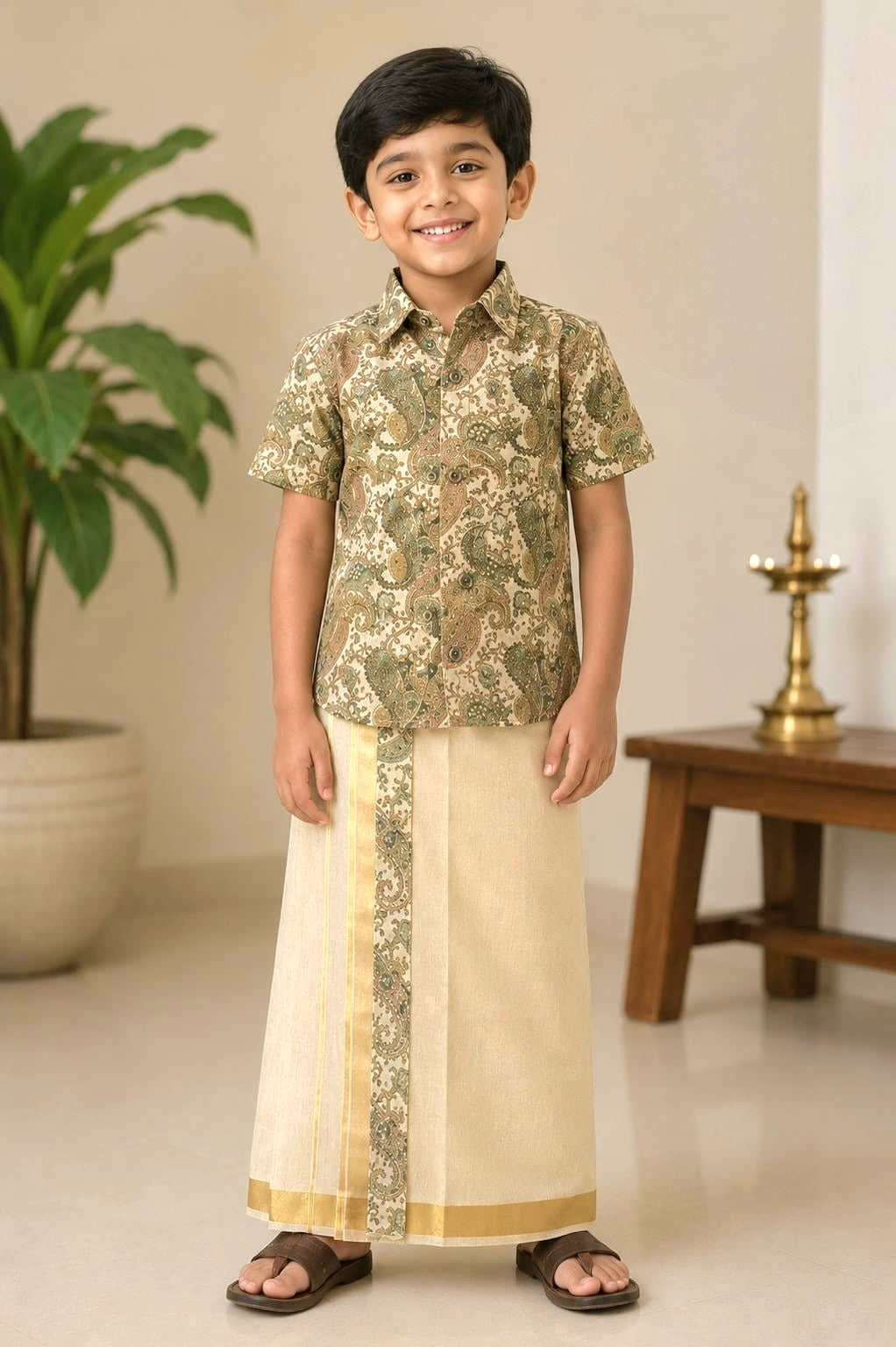 Shirt and Dhoti For Boys(Delivery in 18-21 days )