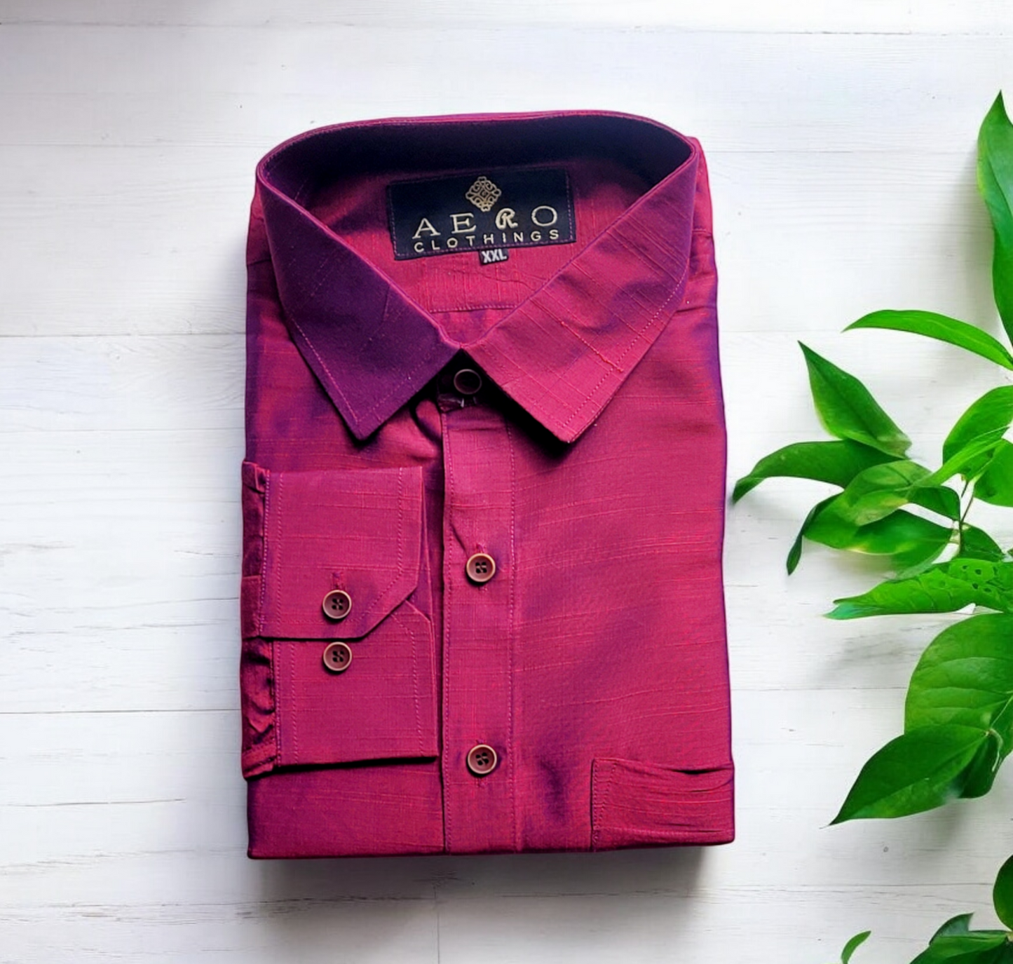 Men's Slub silk shirt