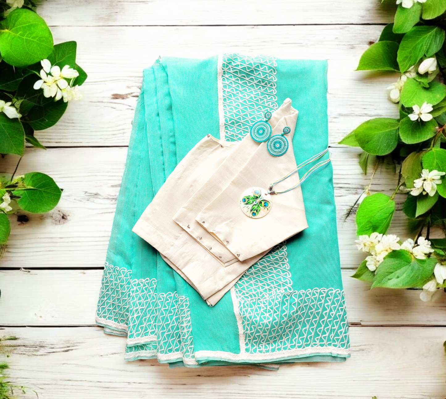 Kota saree with stitched blouse