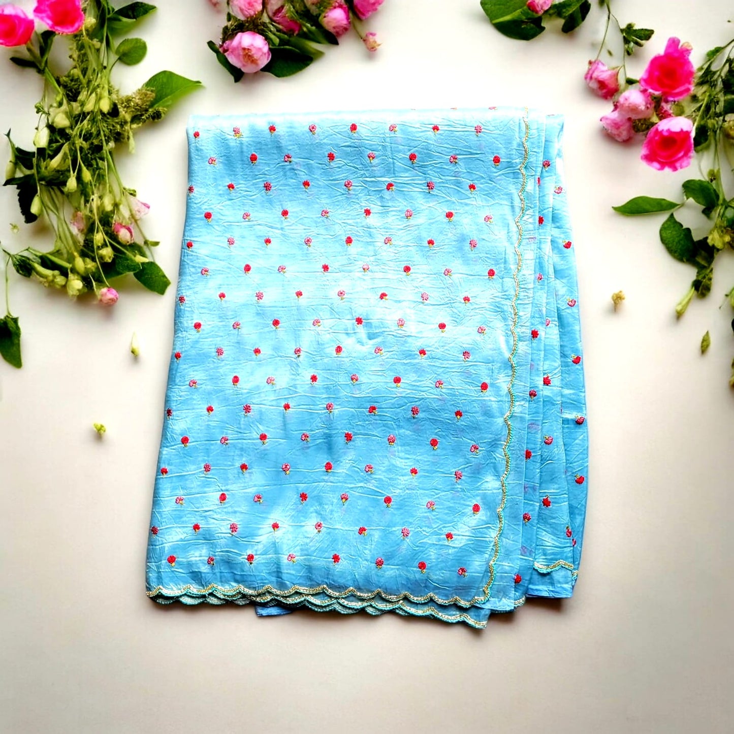 Women's Crush Organza Saree