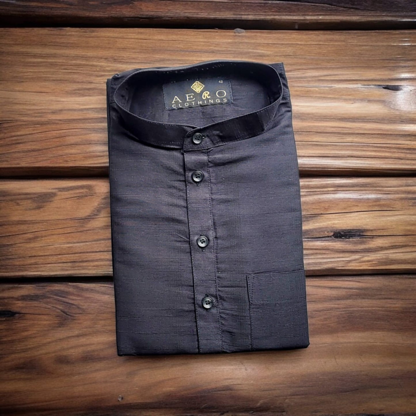 Men's Slub Silk Kurta
