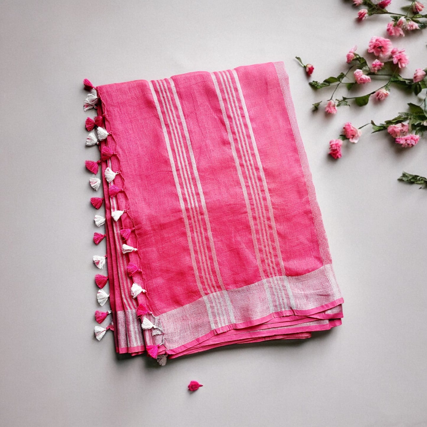 Linen Silk Saree
