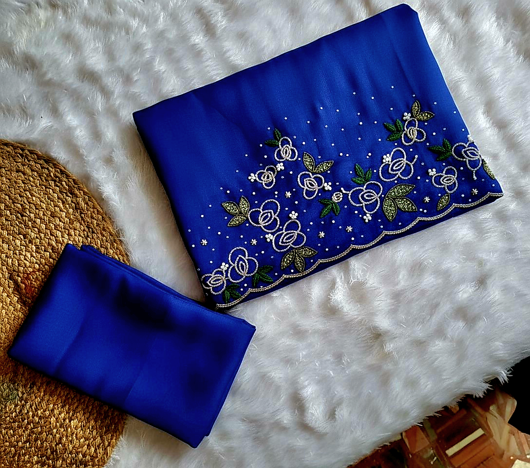 Semisilk saree with stitched blouse pre order (Delivery in 18 -23 days )