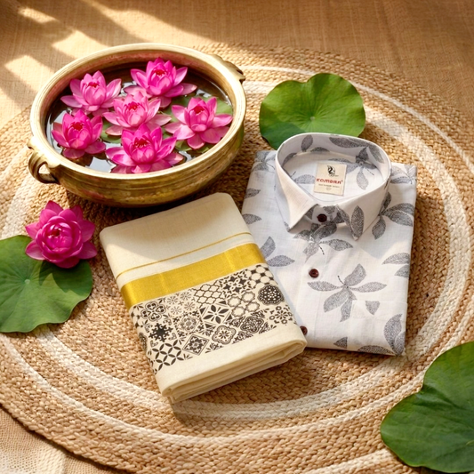 Men's cotton shirt and Dhoti