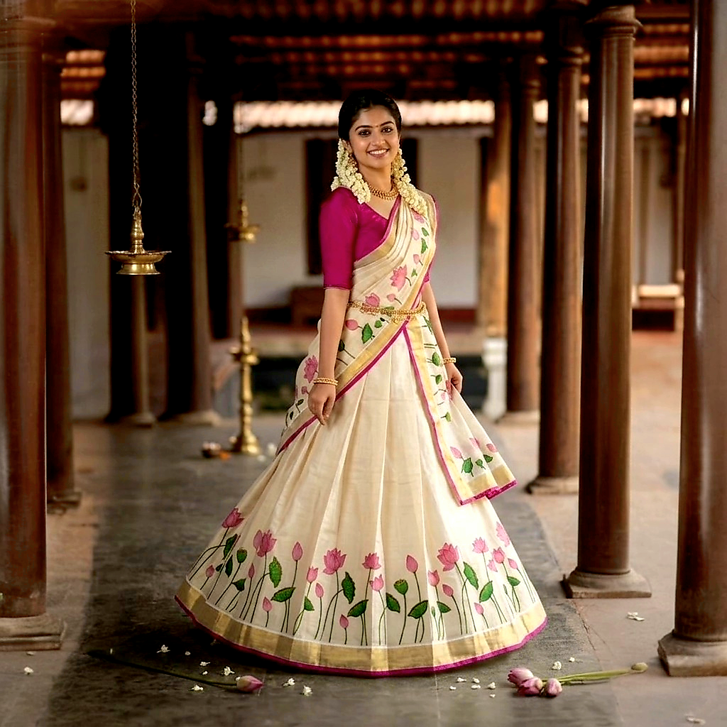 Full stitched Traditional Dhavani set (Delivery in 25-28working Days)