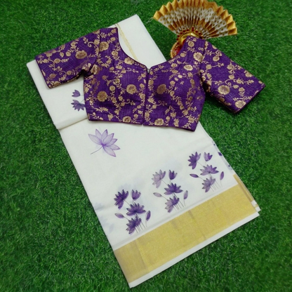 Traditional set saree with stitched blouse (Delivery in 25-30 working days)