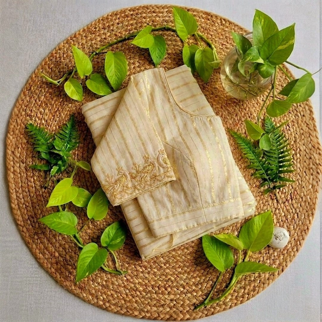 Set saree with stitched handwork blouse (Delivery in 25-30 working days)