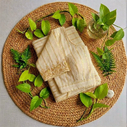 Set saree with stitched handwork blouse (Delivery in 25-30 working days)