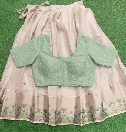 Beautiful Stitched Dhavani set (Delivery in 25-30 working days)