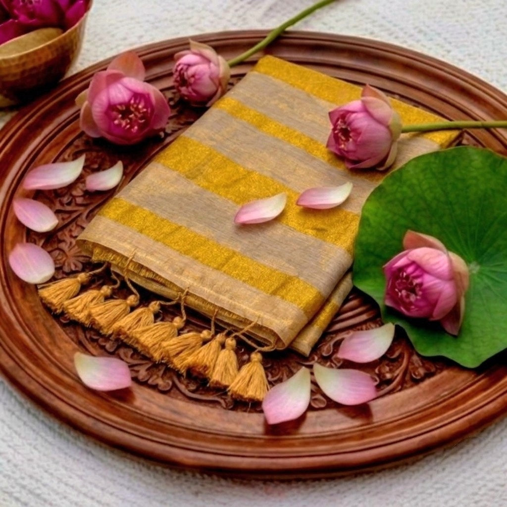 Onam special Mulcotton saree (Delivery in 25 -30 working days)