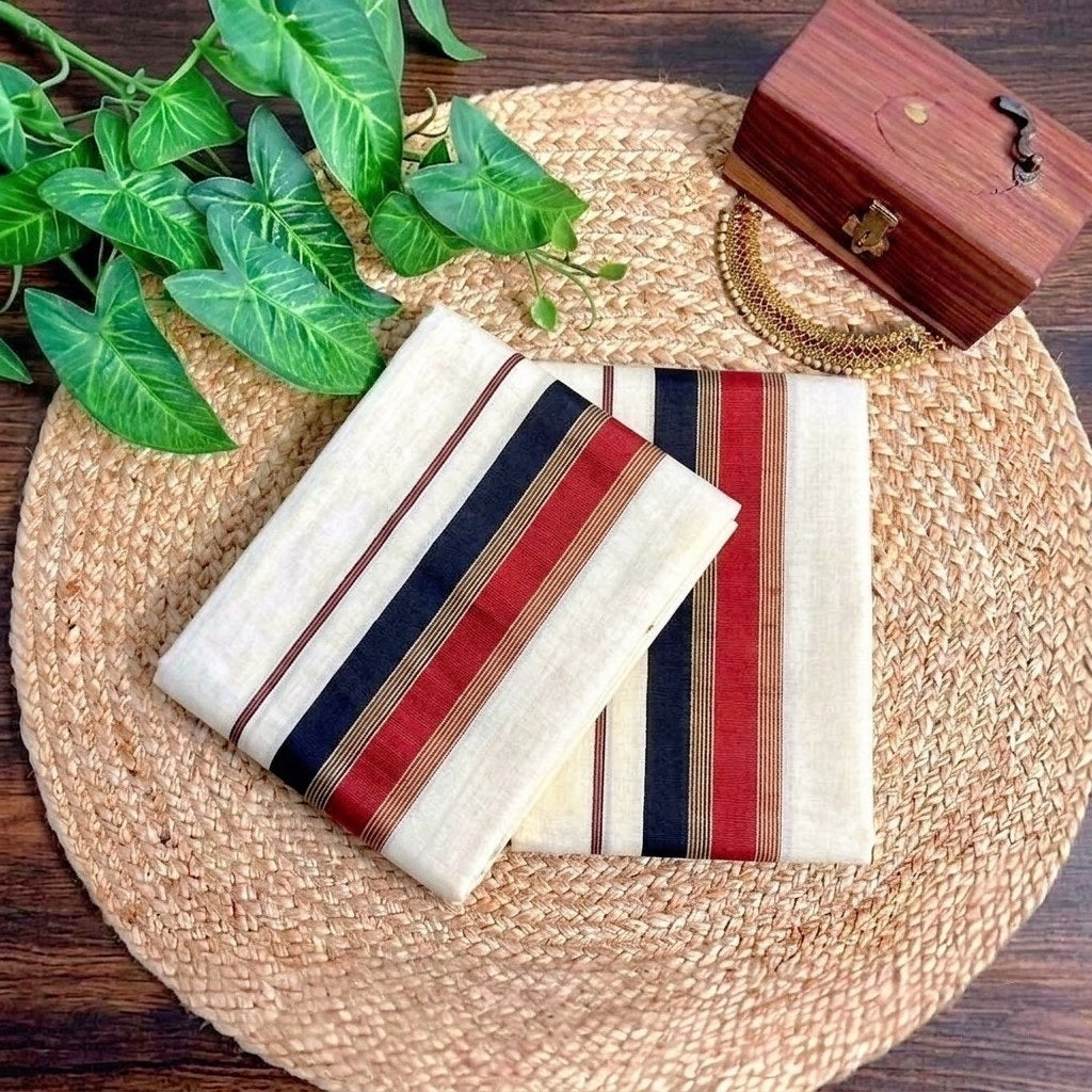 Cotton Set Mundu(Delivery in 3 -5 days )