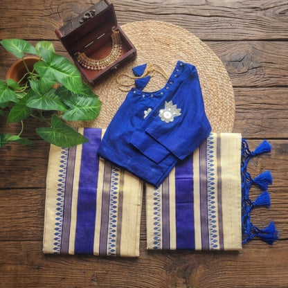 Set mundu with blouse (Delivery in 2 -6days )