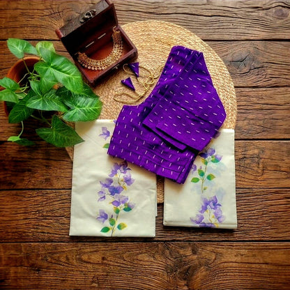 Beautiful set mundu with Stitched blouse (Delivery in 5 -8 working days )