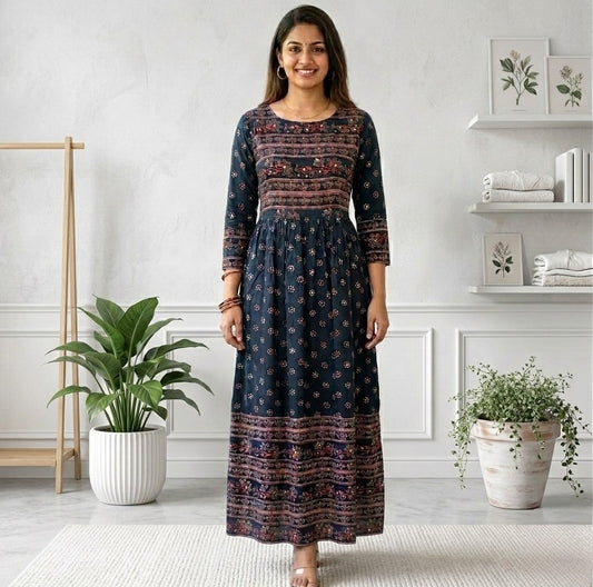 Ankle length kurti for women (Delivery in 5 to 7 days )