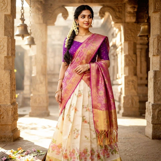 Traditional Dhavani set (Delivery in 5-7 days )