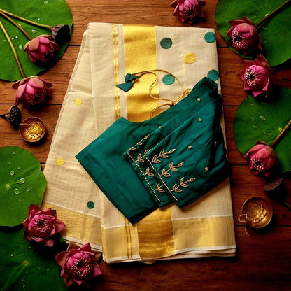 Set saree with stitched blouse (Delivery in 13-20days )