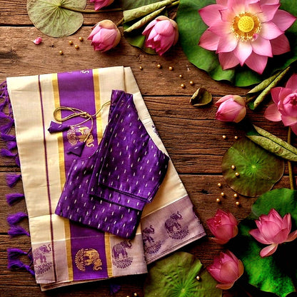 Set saree with blouse (Delivery in 3-5 days )