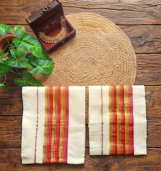 Kerala Cotton Set Mundu (Delivery in 3-5 days )
