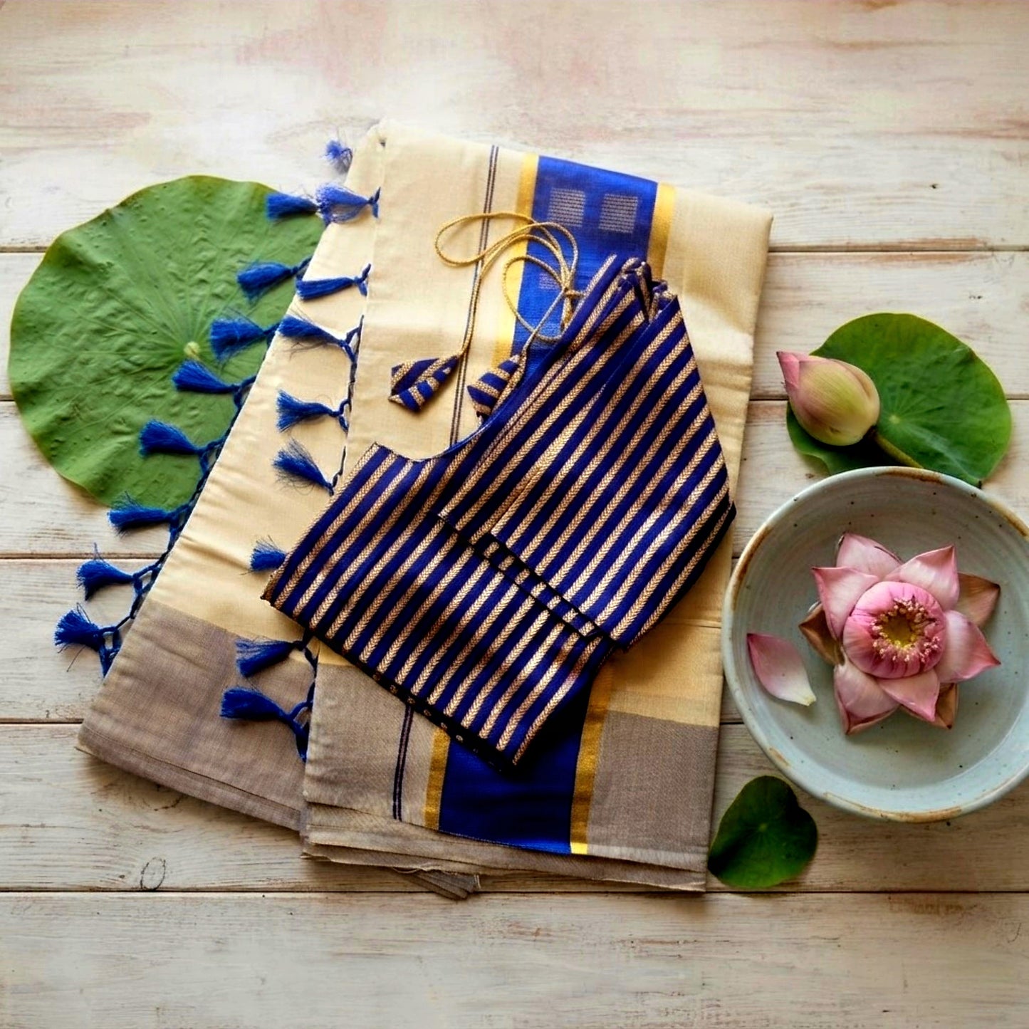 Tissue Silk Saree with Stitched Blouse(Delivery in 3-5 days )