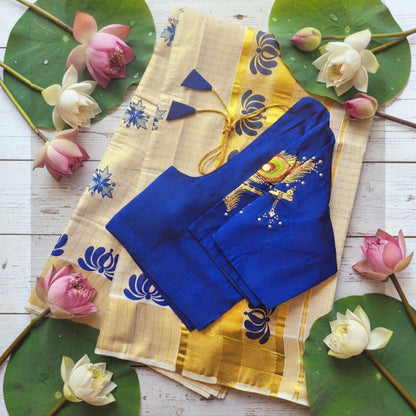 Set saree with stitched blouse(Delivery in 3-5 days )