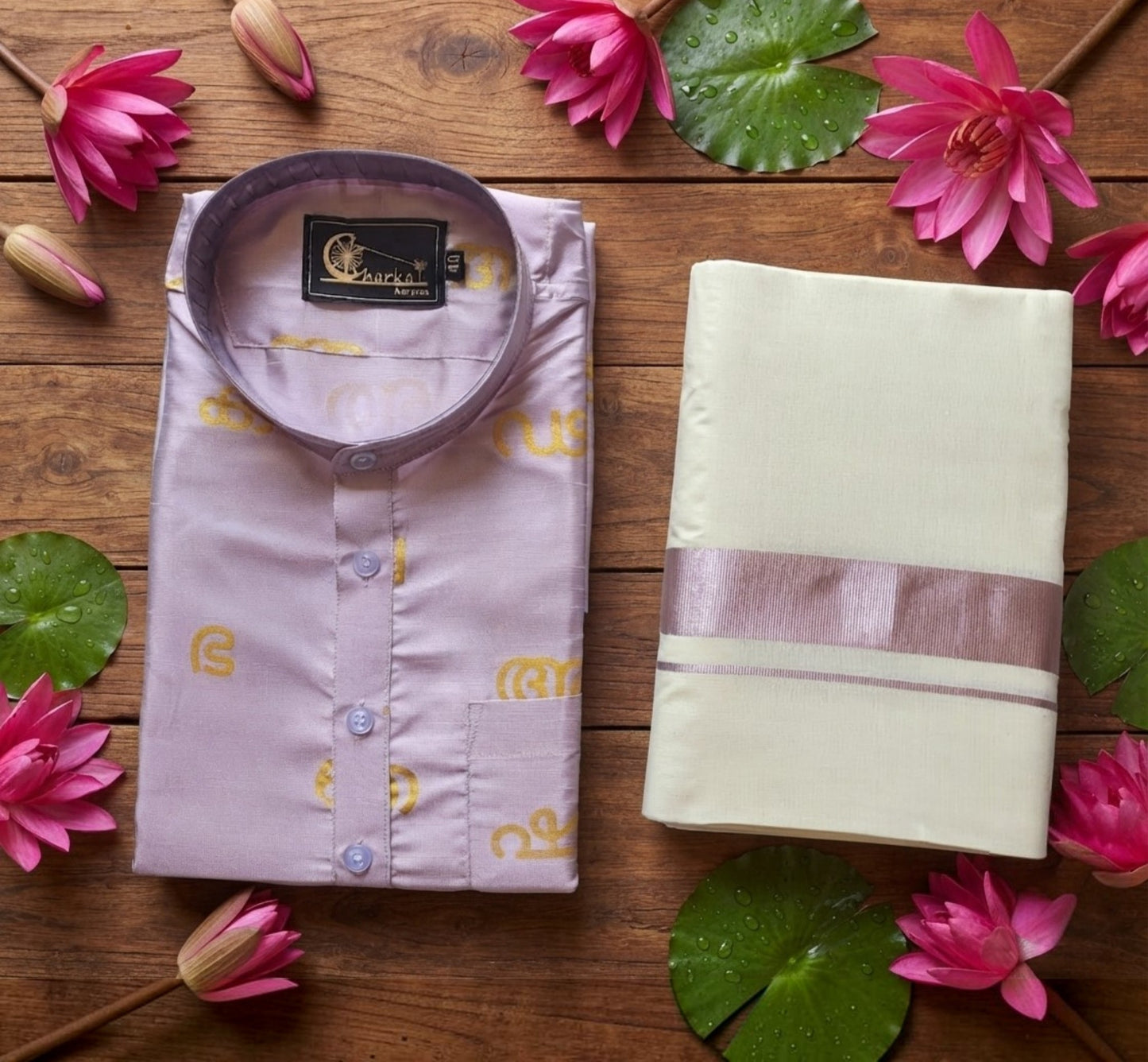 Men's slub silk Kurta and Dhoti(Delivery in 5-7 days)