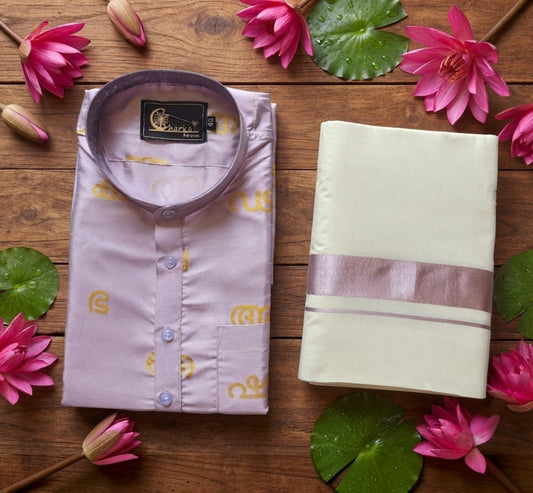 Men's slub silk Kurta and Dhoti(Delivery in 5-7 days)