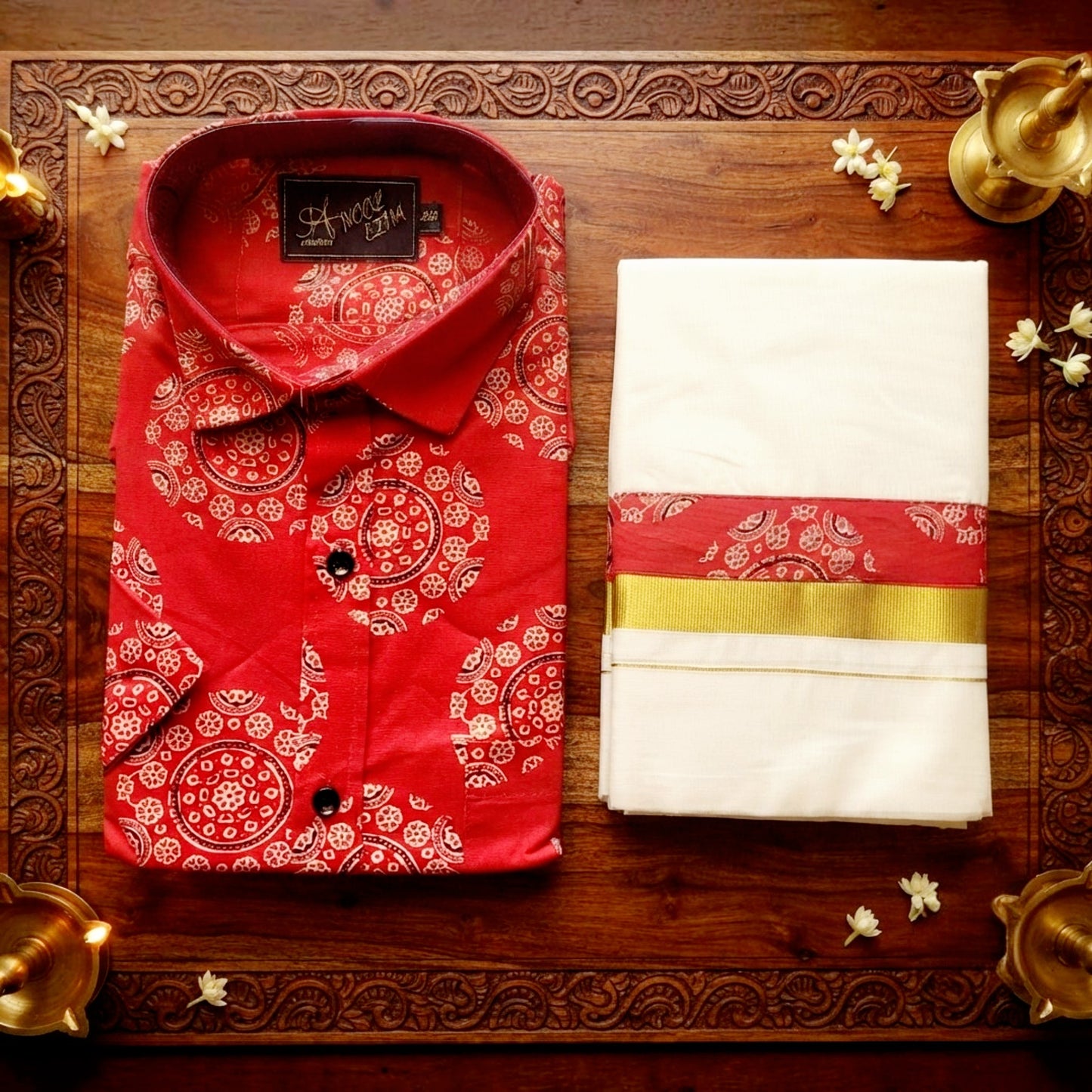 Men's Cotton Printed shirt  and Dhoti