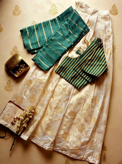 Fully Stitched Dhavani set(Delivery in 2-5 working Days)