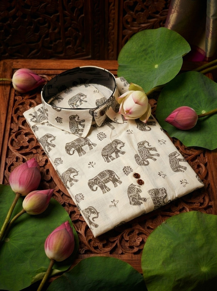 Mens's printed cotton shirt  (Delivery in 7-10 days)